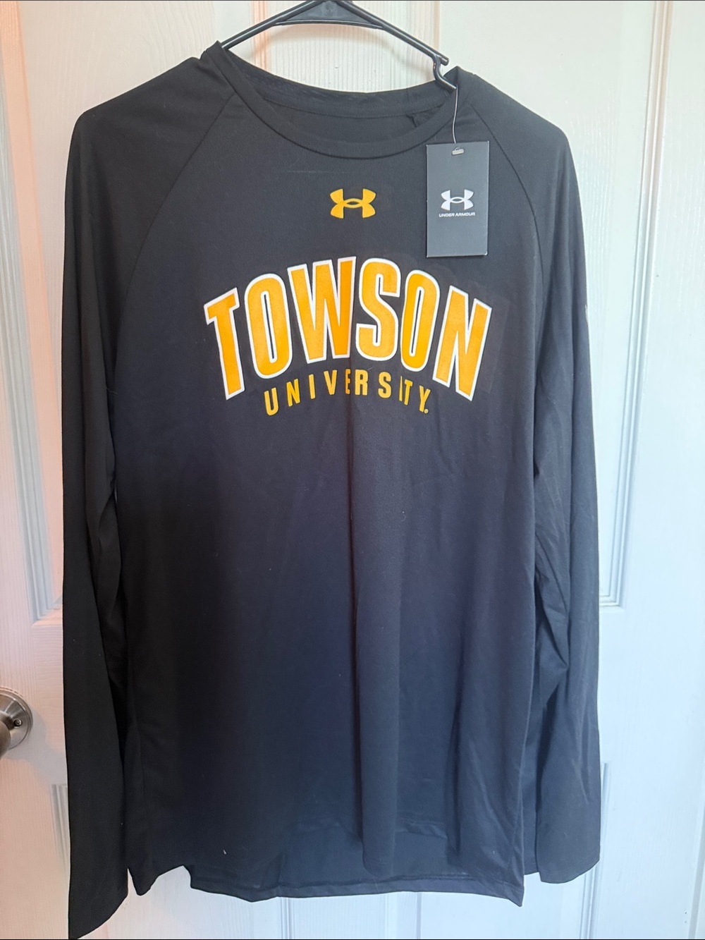 Under Armour Towson University Long Sleeve Performance Tee - Black & Gold